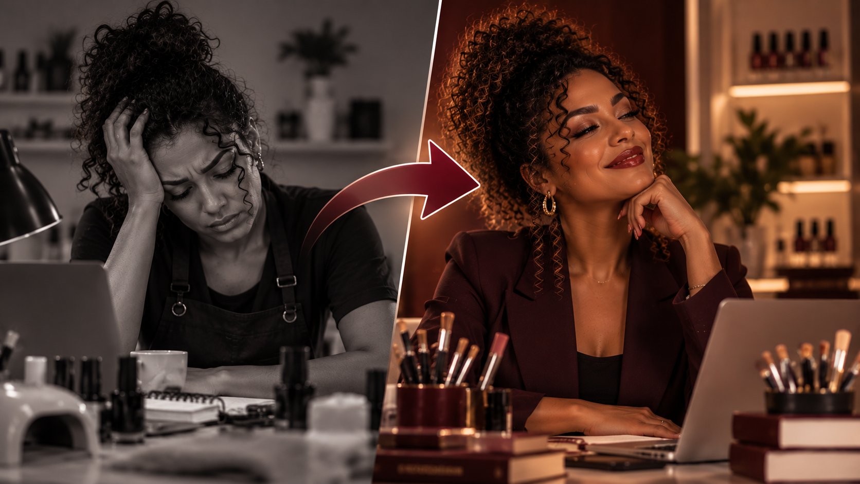 Transformação de uma Nail Designer cansada para uma profissional confiante e reconhecida